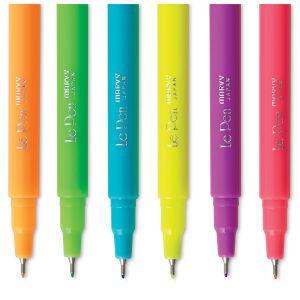 Le Pens Multicolor Set, 0.3mm Fine Point Pens, Smudge Proof Ink