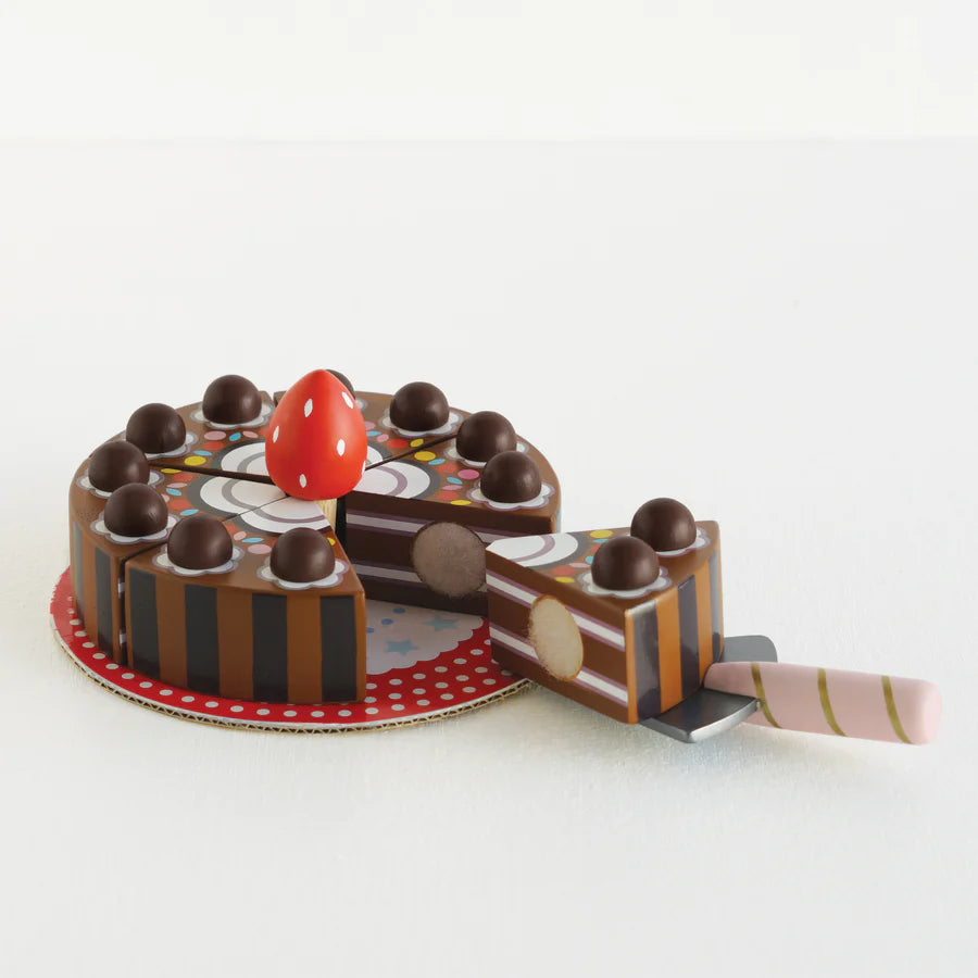 Le Toy Van Chocolate Gateau Sliceable Cake-LE TOY VAN-Little Giant Kidz