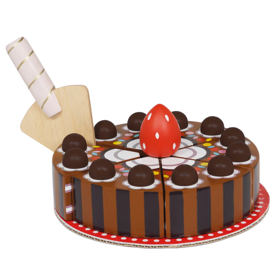 Le Toy Van Chocolate Gateau Sliceable Cake-LE TOY VAN-Little Giant Kidz