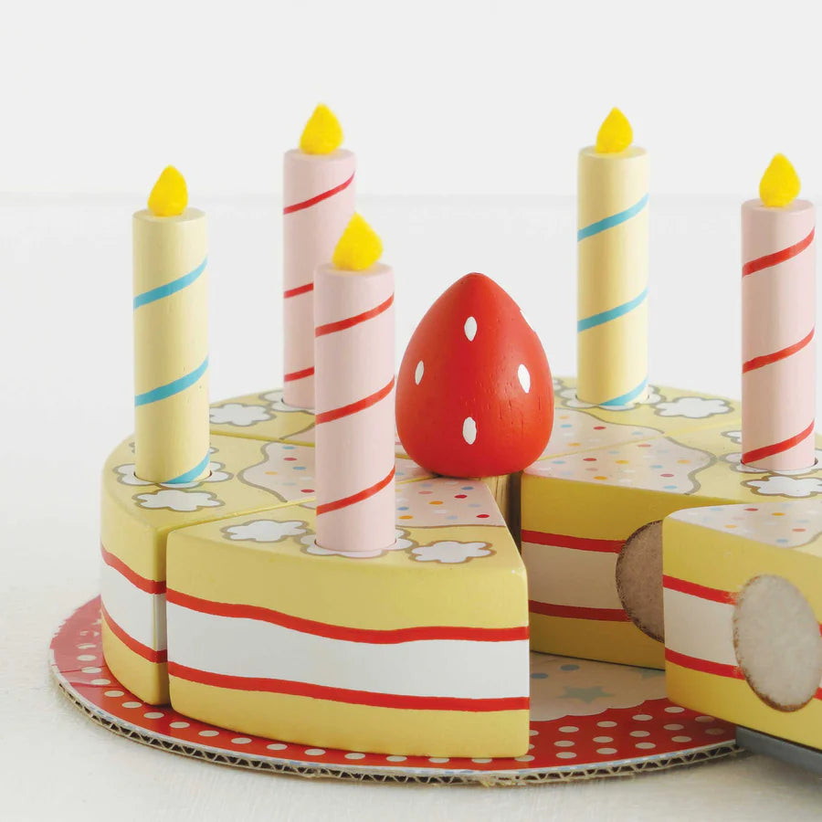 Le Toy Van Sliceable Birthday Cake & Candles-LE TOY VAN-Little Giant Kidz