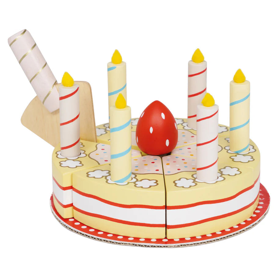 Le Toy Van Sliceable Birthday Cake & Candles-LE TOY VAN-Little Giant Kidz