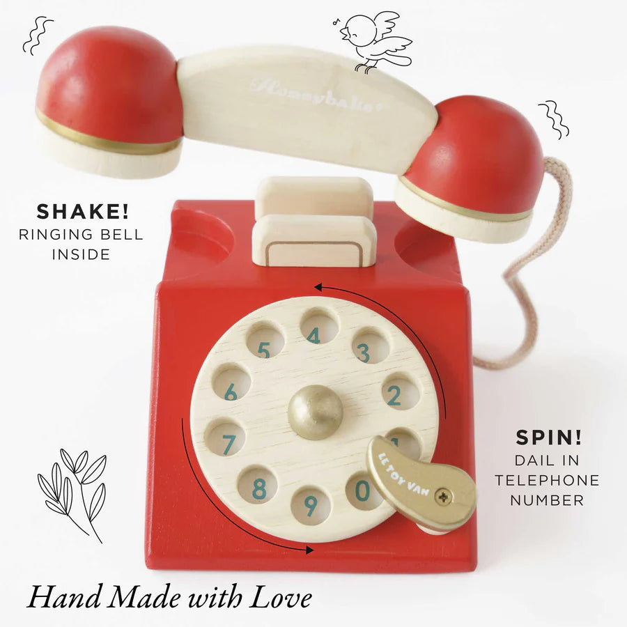 Le Toy Van Vintage Wooden Phone-LE TOY VAN-Little Giant Kidz