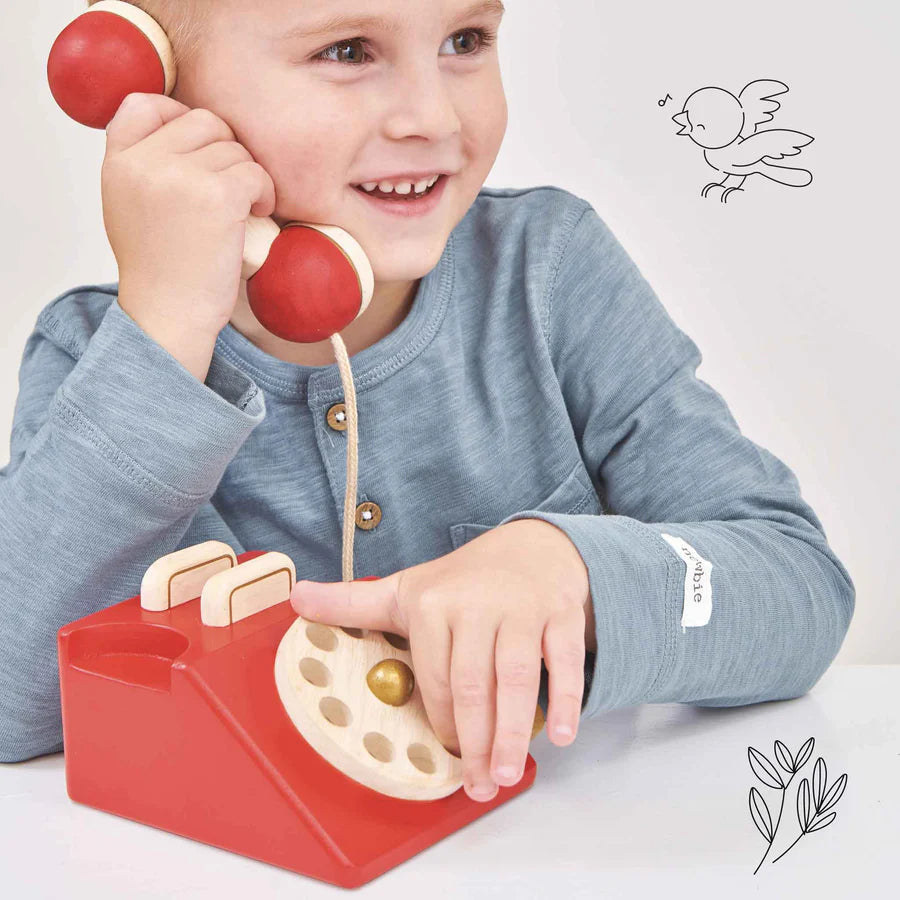 Le Toy Van Vintage Wooden Phone-LE TOY VAN-Little Giant Kidz