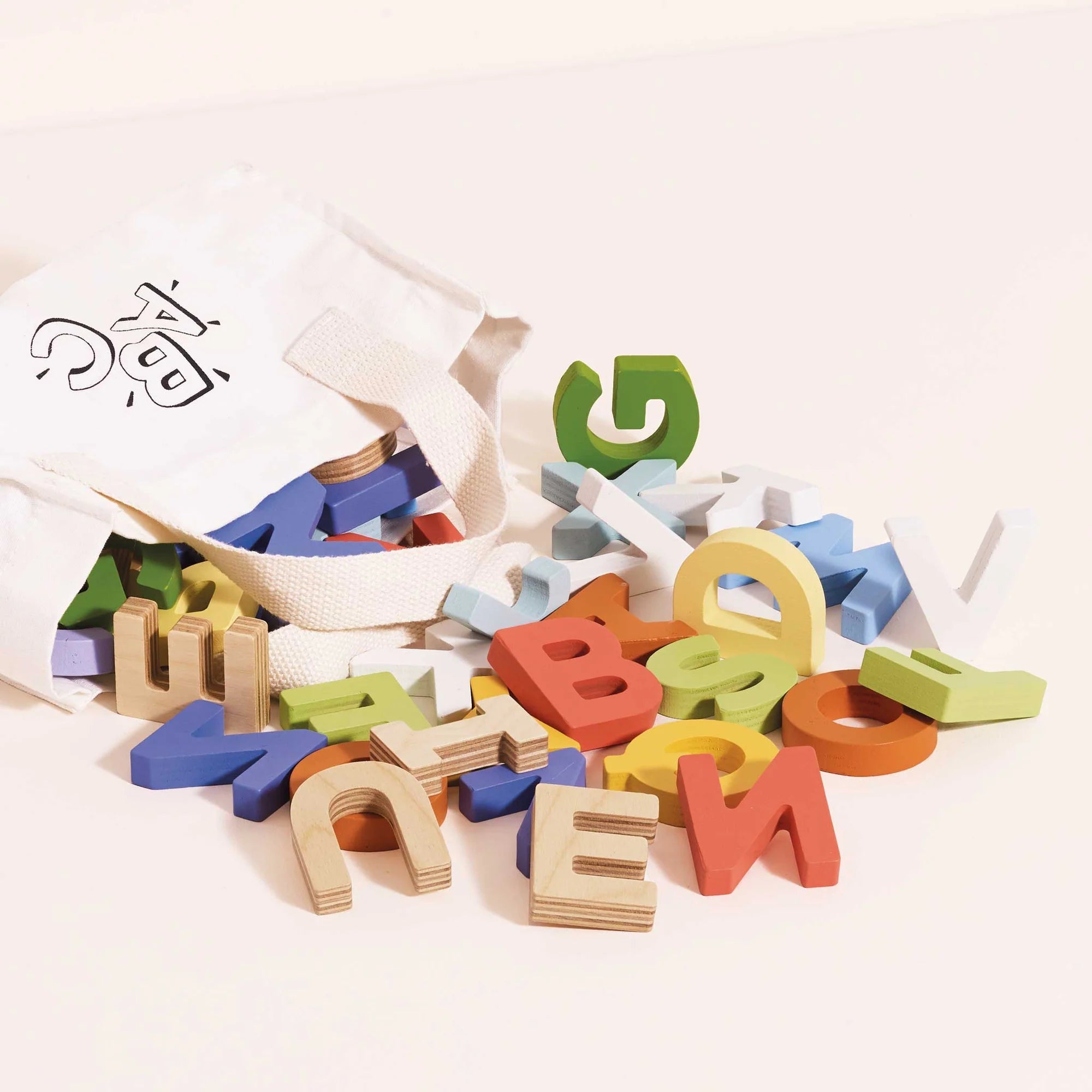 Le Toy Van Wooden Alphabet Set & Bag-LE TOY VAN-Little Giant Kidz