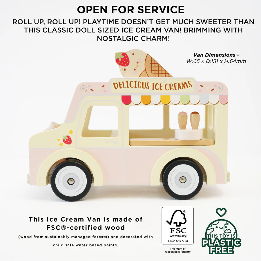 Le Toy Van Wooden Ice Cream Van-LE TOY VAN-Little Giant Kidz