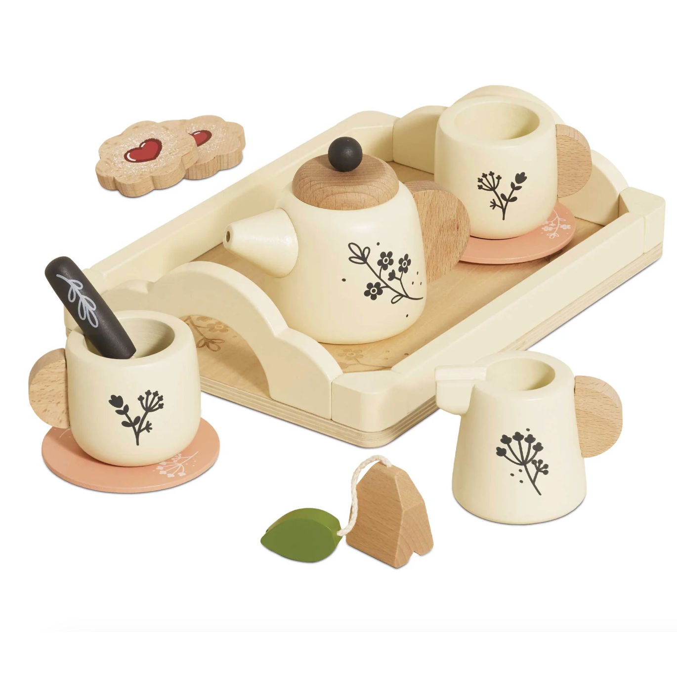 Le Toy Van Wooden Tea Set & Tray-LE TOY VAN-Little Giant Kidz