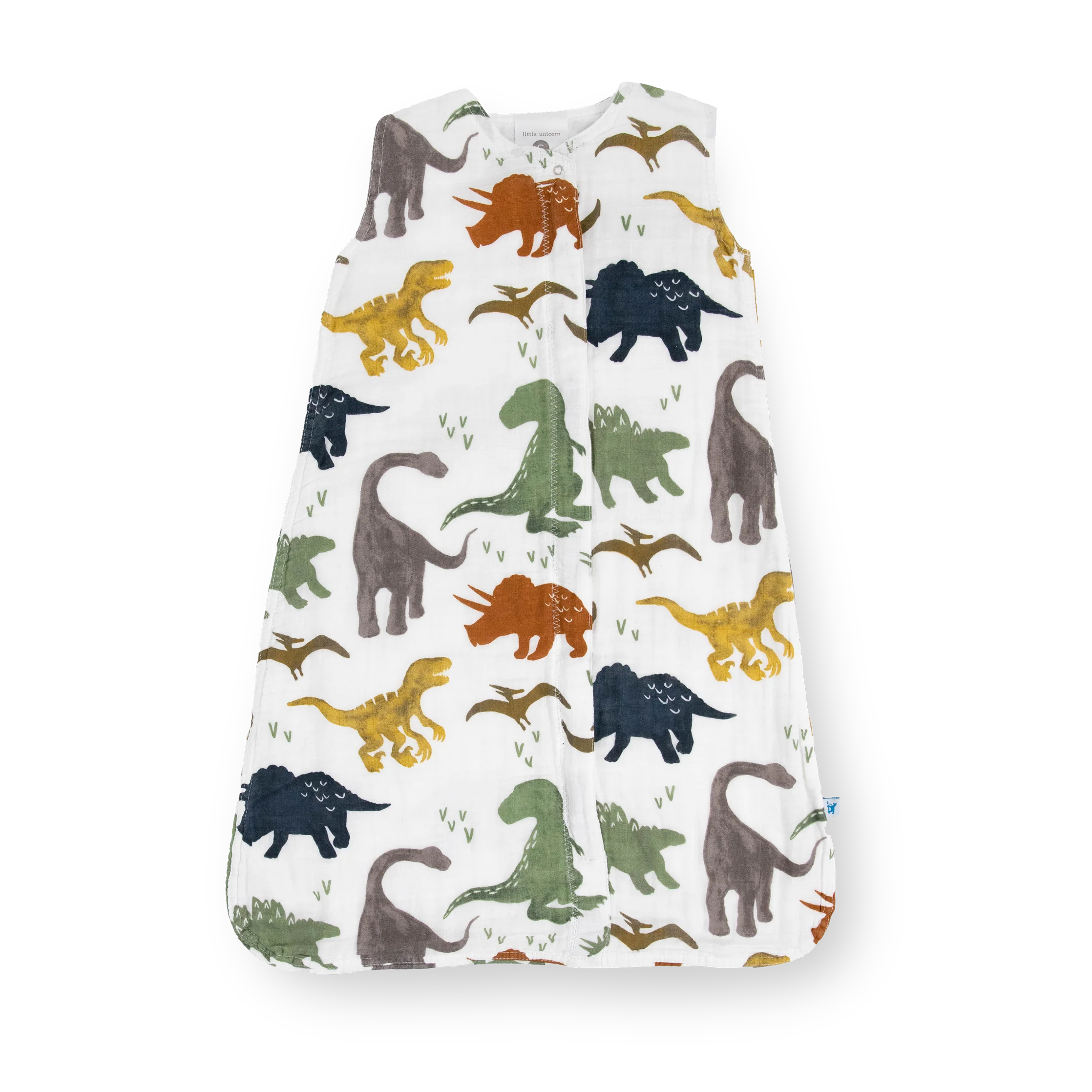 Little Unicorn Dino Friends Cotton Muslin Sleep Bag-LITTLE UNICORN-Little Giant Kidz