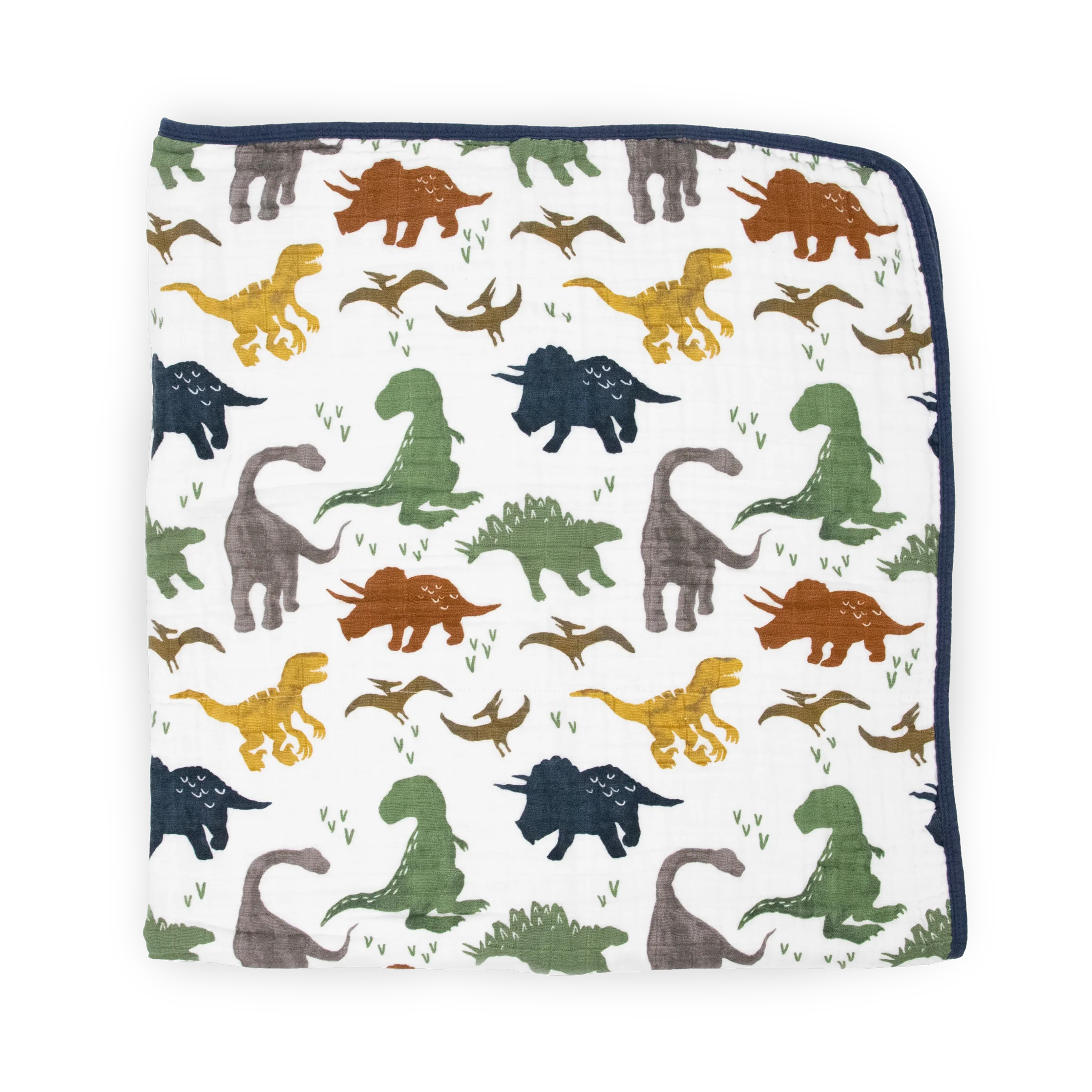 Little Unicorn Dino Friends Original Cotton Muslin Baby Quilt-LITTLE UNICORN-Little Giant Kidz