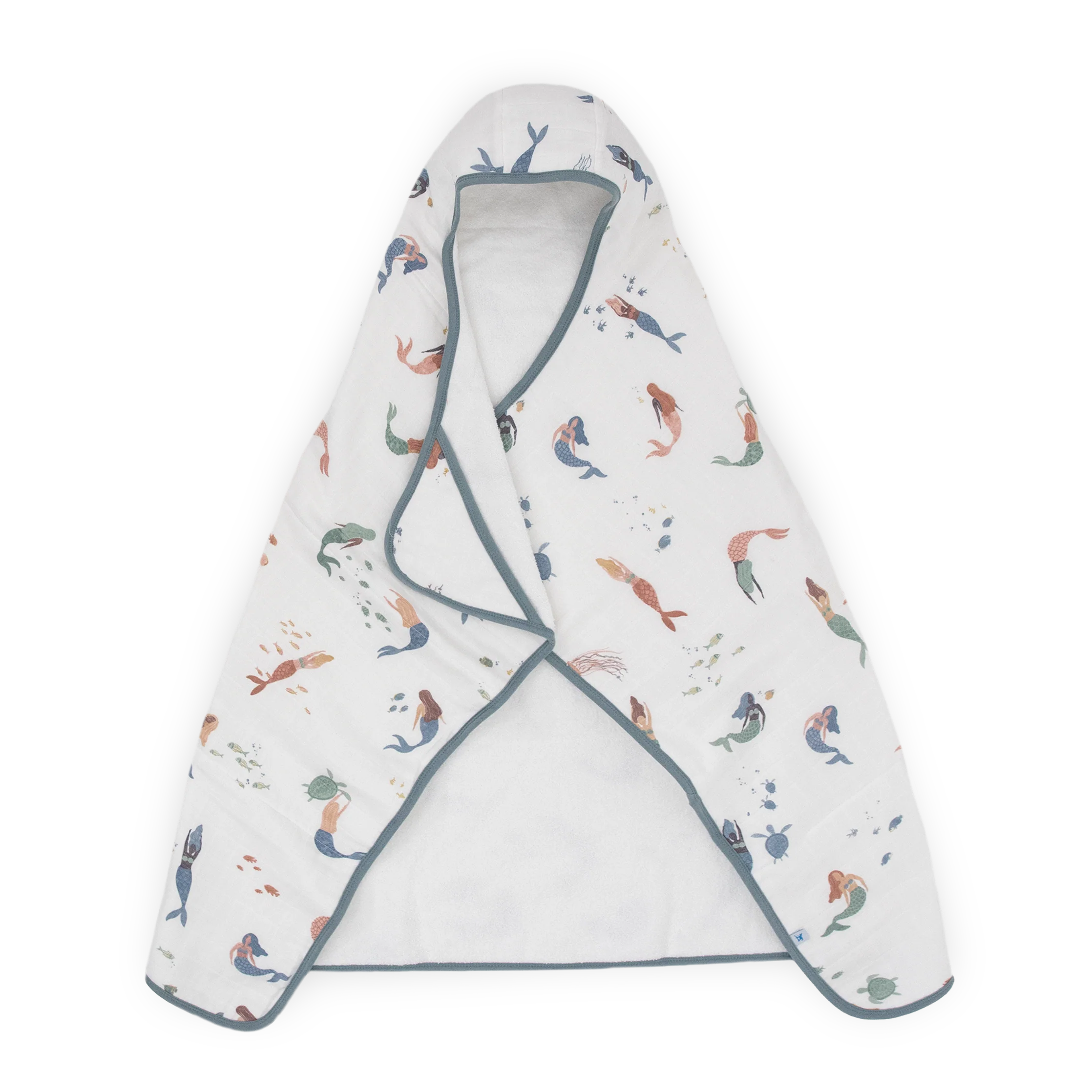 Little Unicorn Mermaids Toddler Hooded Towel-LITTLE UNICORN-Little Giant Kidz