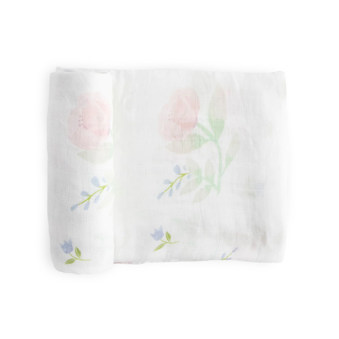 Little Unicorn Pink Peony Deluxe Muslin Swaddle-LITTLE UNICORN-Little Giant Kidz