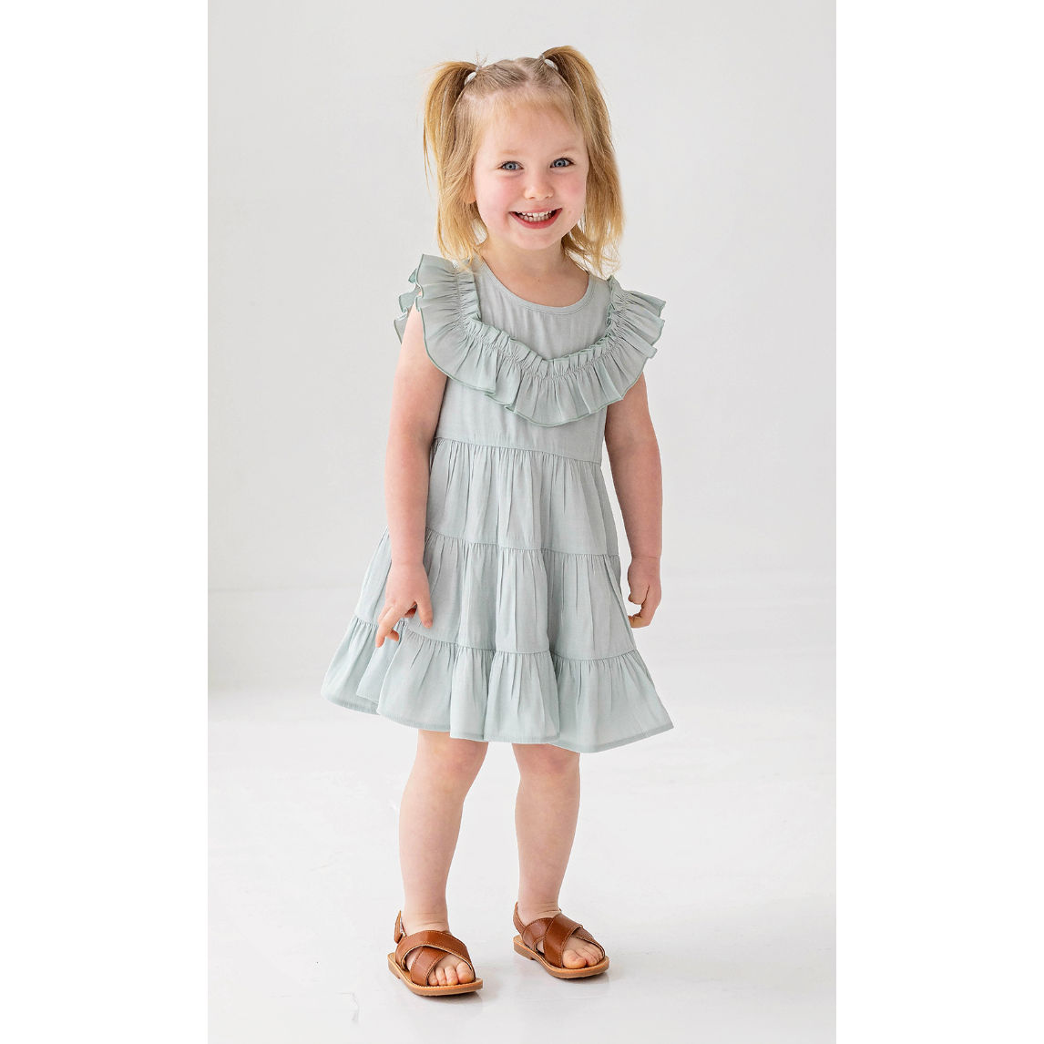 Mabel + Honey Mila Dress Green-MABEL+HONEY-Little Giant Kidz