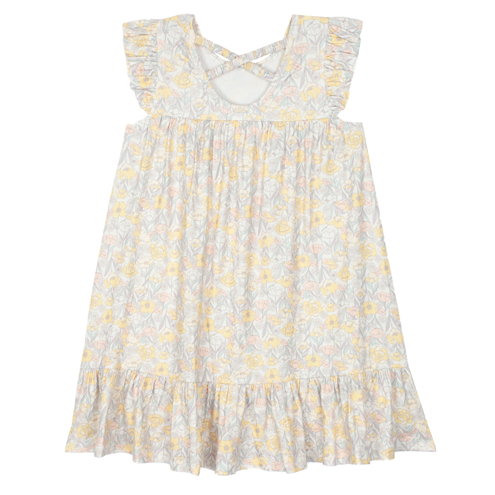 Mabel + Honey Mila Dress Yellow-MABEL+HONEY-Little Giant Kidz