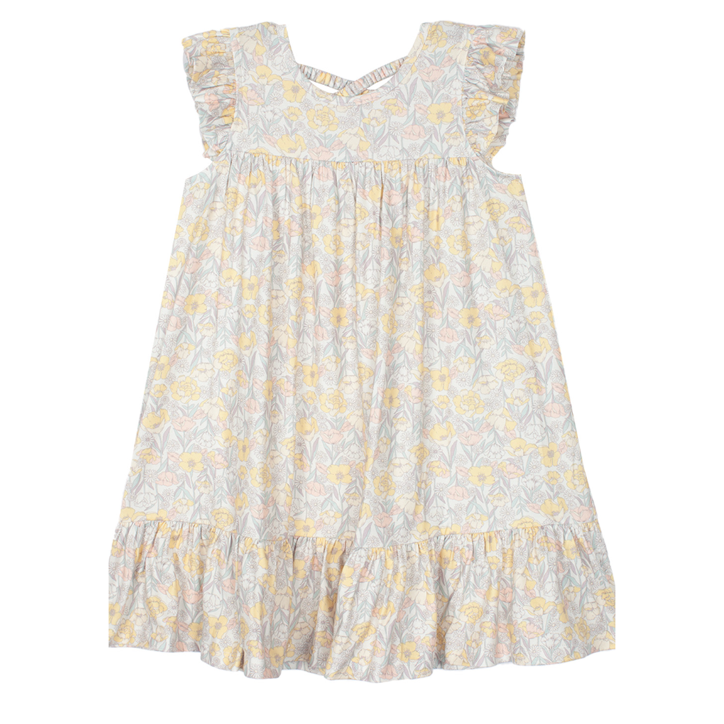 Mabel + Honey Mila Dress Yellow-MABEL+HONEY-Little Giant Kidz