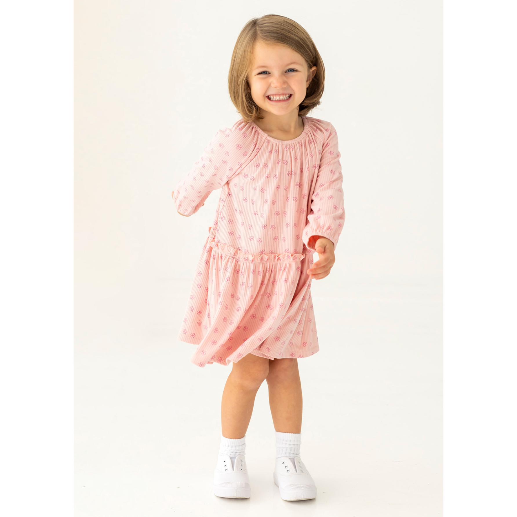 Mabel & Honey Pink Dainty Doodle Dress-MABEL+HONEY-Little Giant Kidz