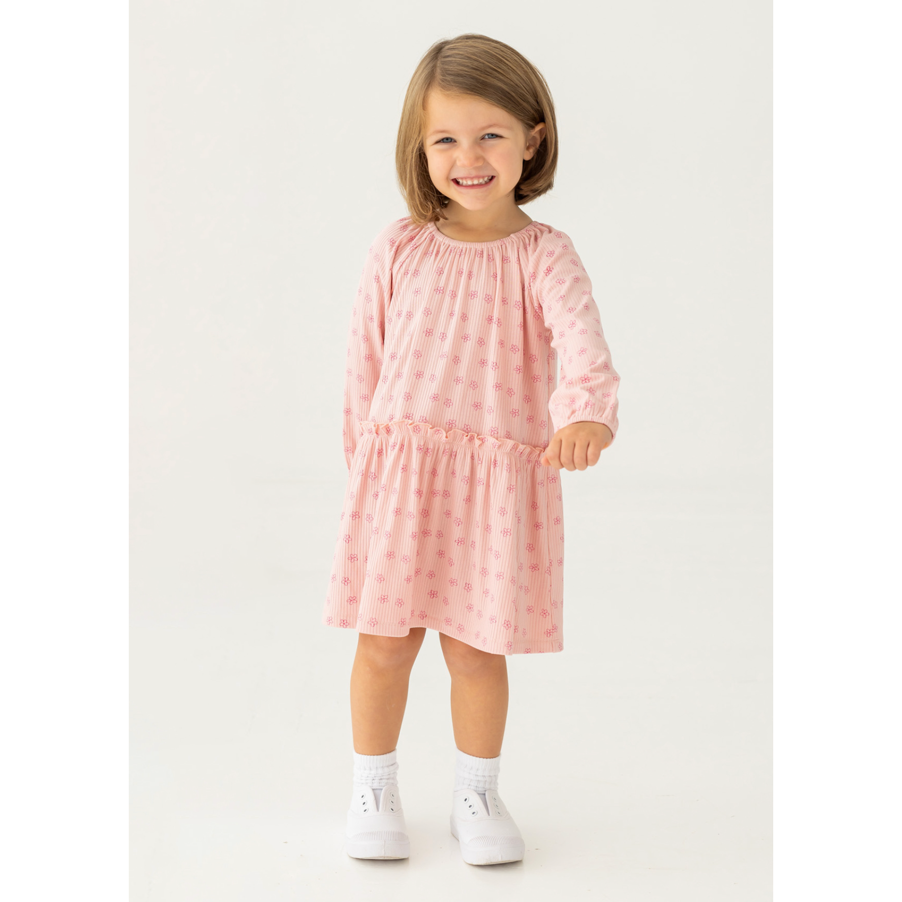 Mabel & Honey Pink Dainty Doodle Dress-MABEL+HONEY-Little Giant Kidz