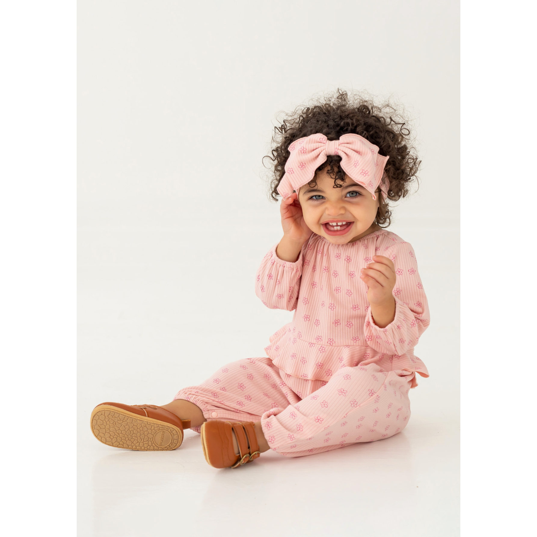 Mabel + Honey Pink Dainty Doodle Romper-MABEL+HONEY-Little Giant Kidz