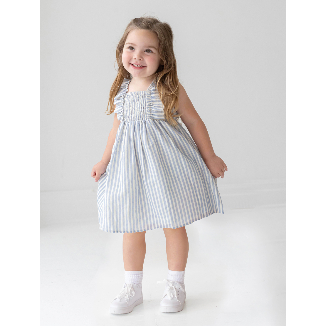 Mabel + Honey Super Blake Dress Blue-MABEL+HONEY-Little Giant Kidz