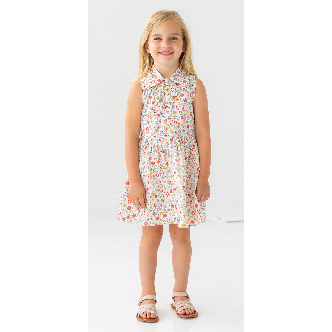 Mabel + Honey Super Bloom Dress Multicolor-MABEL+HONEY-Little Giant Kidz