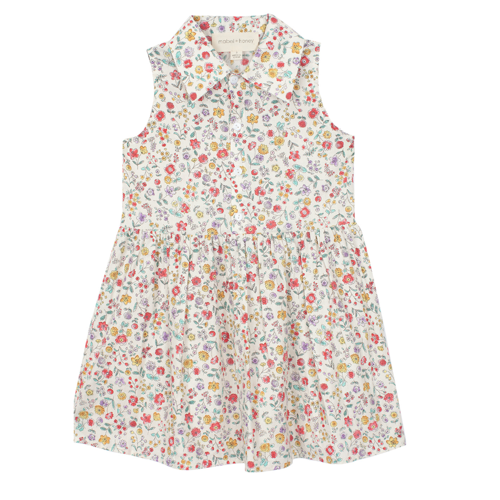 Mabel + Honey Super Bloom Dress Multicolor-MABEL+HONEY-Little Giant Kidz