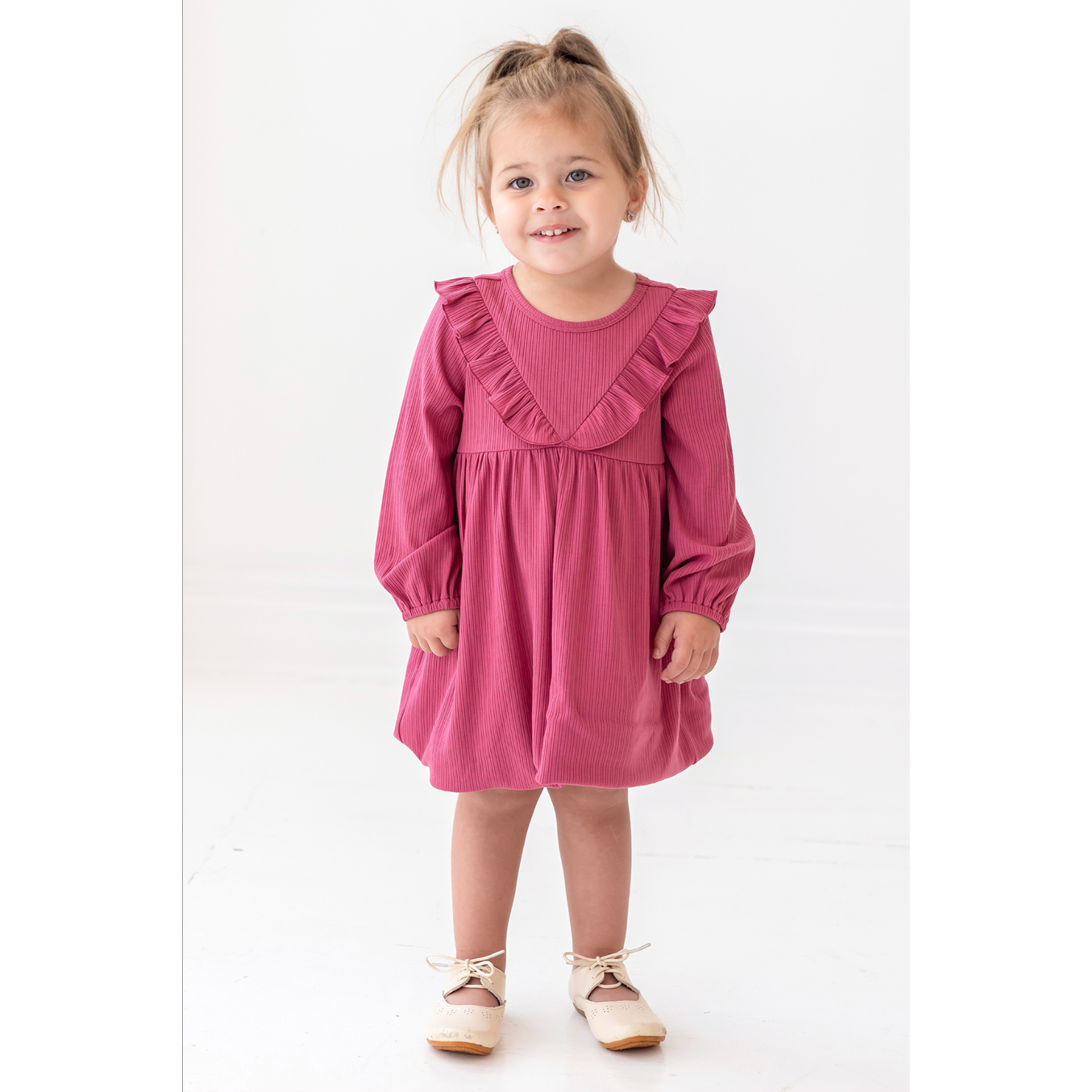 Mabel & Honey Wine Red Camilla Dress-MABEL+HONEY-Little Giant Kidz