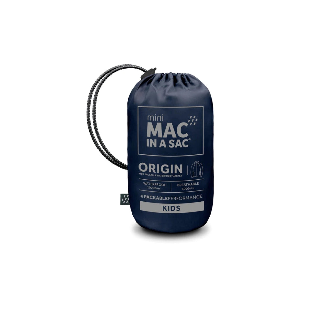 Mac in a Sac Origin Mini Packable Waterproof Jacket - Navy-MAC IN A SAC-Little Giant Kidz