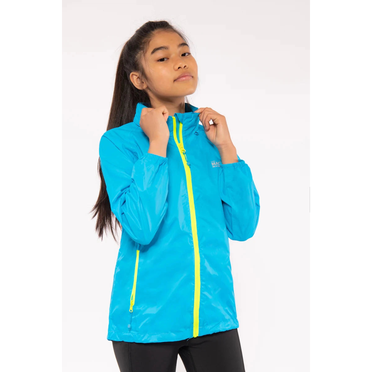 Mac in a Sac Origin Mini Packable Waterproof Jacket - Neon Blue-MAC IN A SAC-Little Giant Kidz