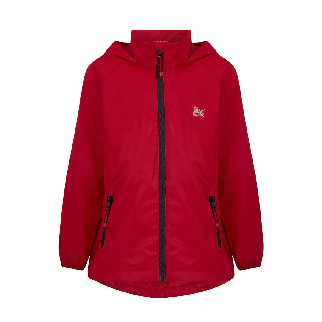 Mac in a Sac Origin Mini Packable Waterproof Jacket - Red-MAC IN A SAC-Little Giant Kidz