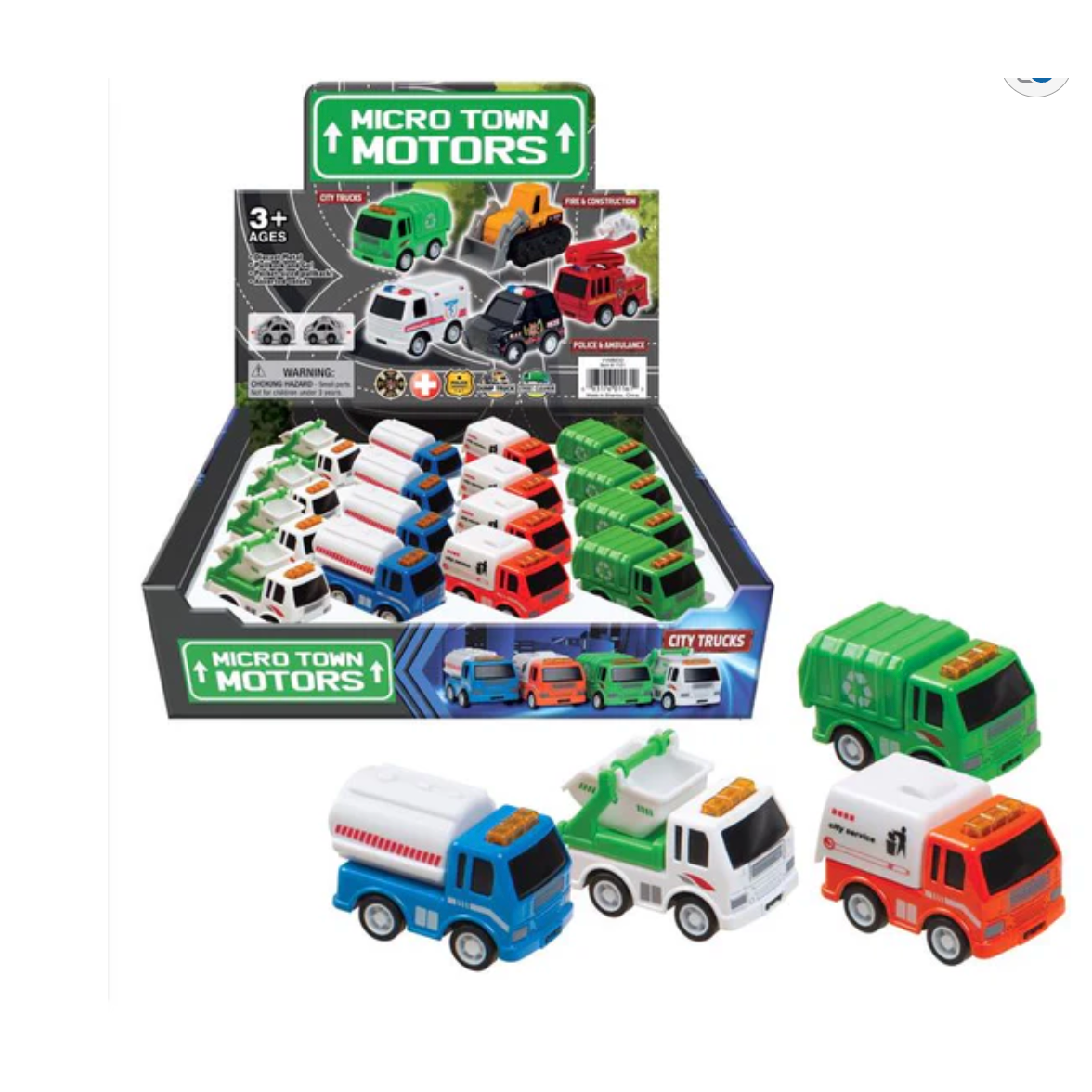 Master Toys 2" City Trucks Mini pull back vehicles-Master Toys-Little Giant Kidz