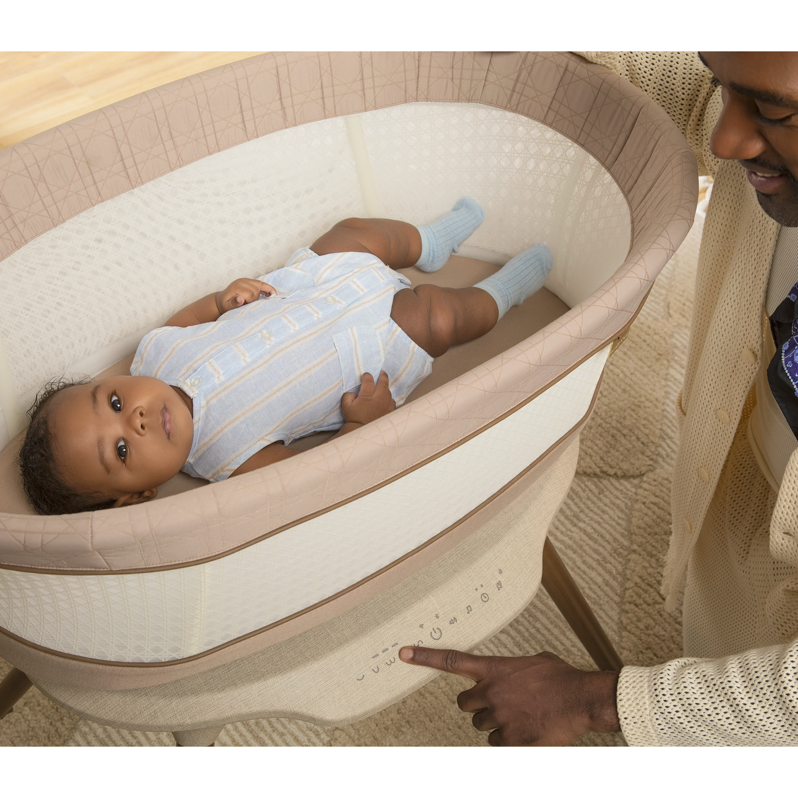 Maxi-Cosi Starling Smart Bassinet - Natural Heritage-MAXI-COSI-Little Giant Kidz