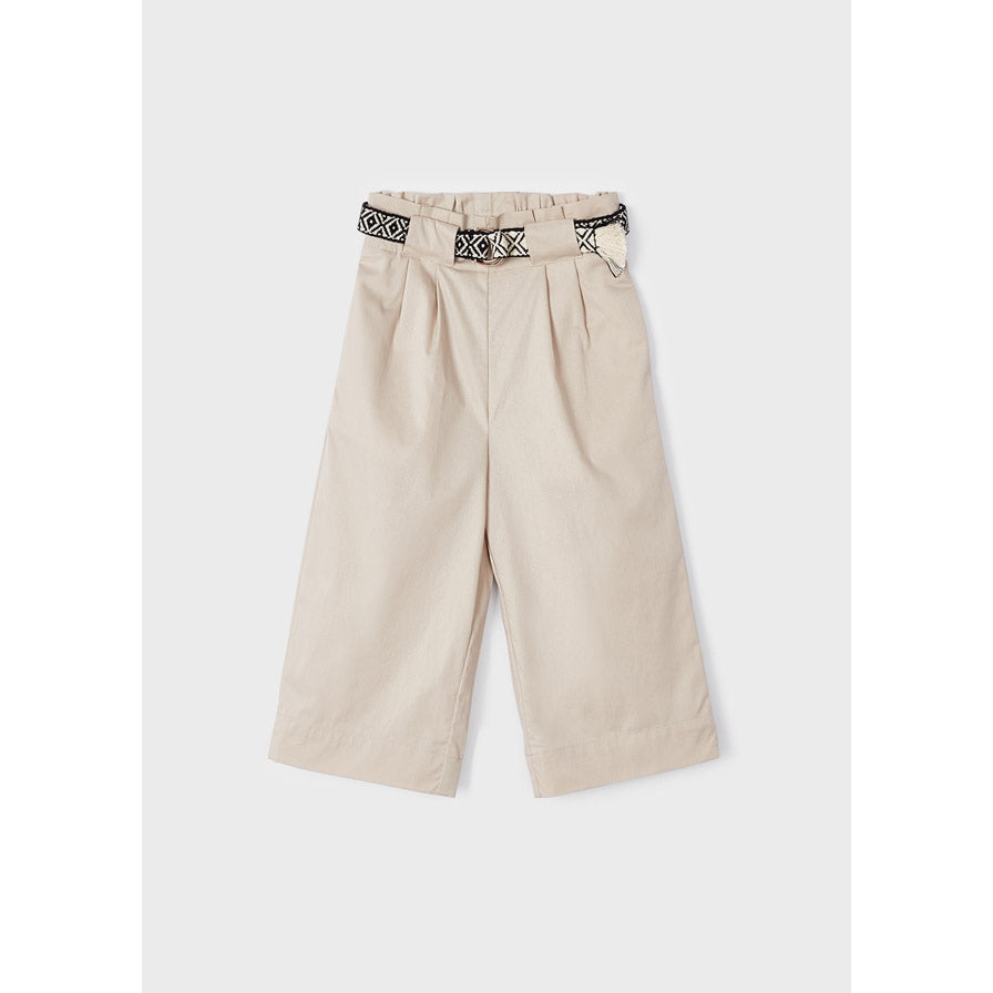 Mayoral Almond Cropped Pants & Belt Set-MAYORAL-Little Giant Kidz