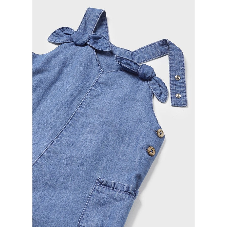 Mayoral Baby Denim Romper-MAYORAL-Little Giant Kidz