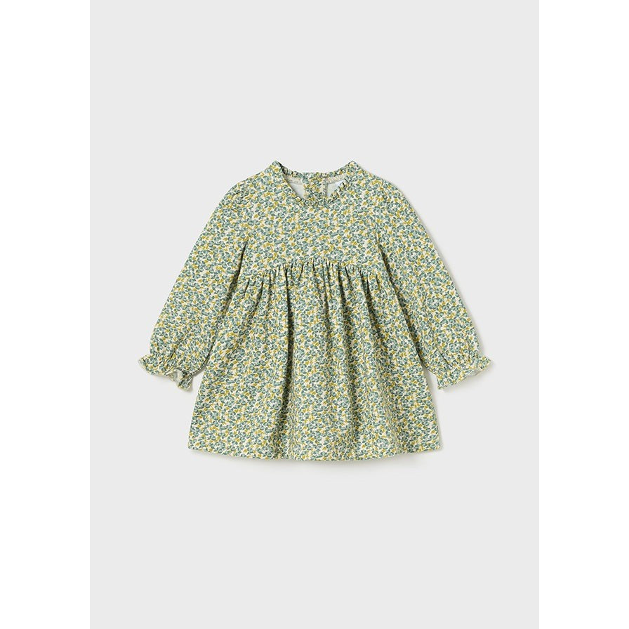 Mayoral Baby Emerald Floral Print Dress-MAYORAL-Little Giant Kidz