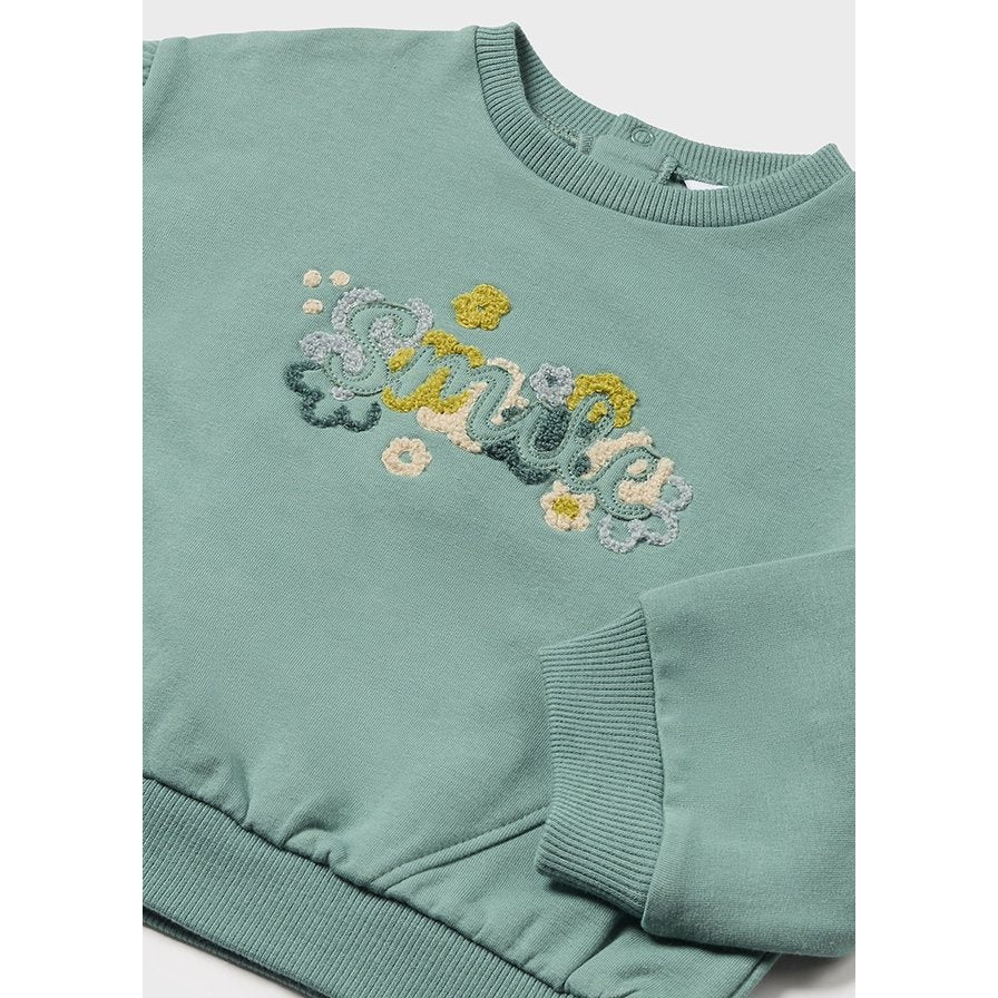 Mayoral Baby Jade Puffed Sleeve Sweatshirt-MAYORAL-Little Giant Kidz