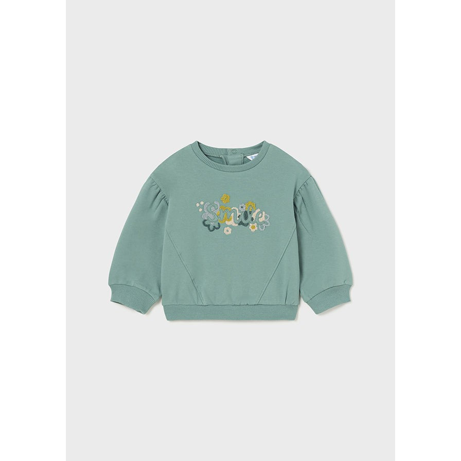 Mayoral Baby Jade Puffed Sleeve Sweatshirt-MAYORAL-Little Giant Kidz