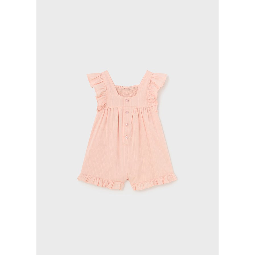 Mayoral Baby Pastel Pink Smocked Romper-MAYORAL-Little Giant Kidz