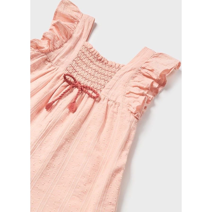 Mayoral Baby Pastel Pink Smocked Romper-MAYORAL-Little Giant Kidz