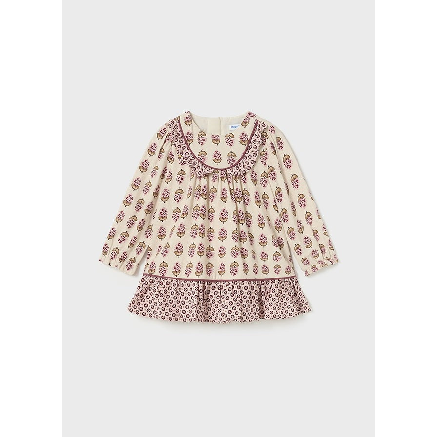 Mayoral Baby Petal Viyella Print Dress-MAYORAL-Little Giant Kidz