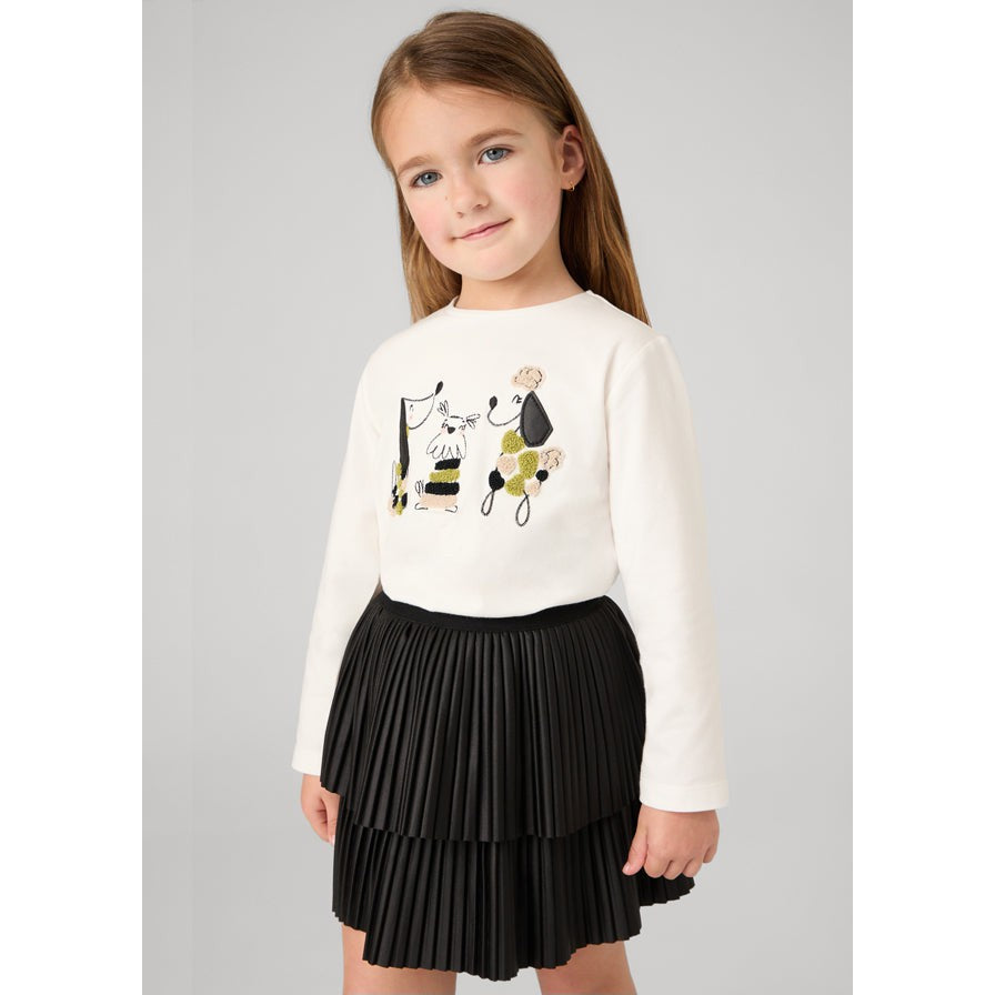 Mayoral Black Pleated Skirt-MAYORAL-Little Giant Kidz