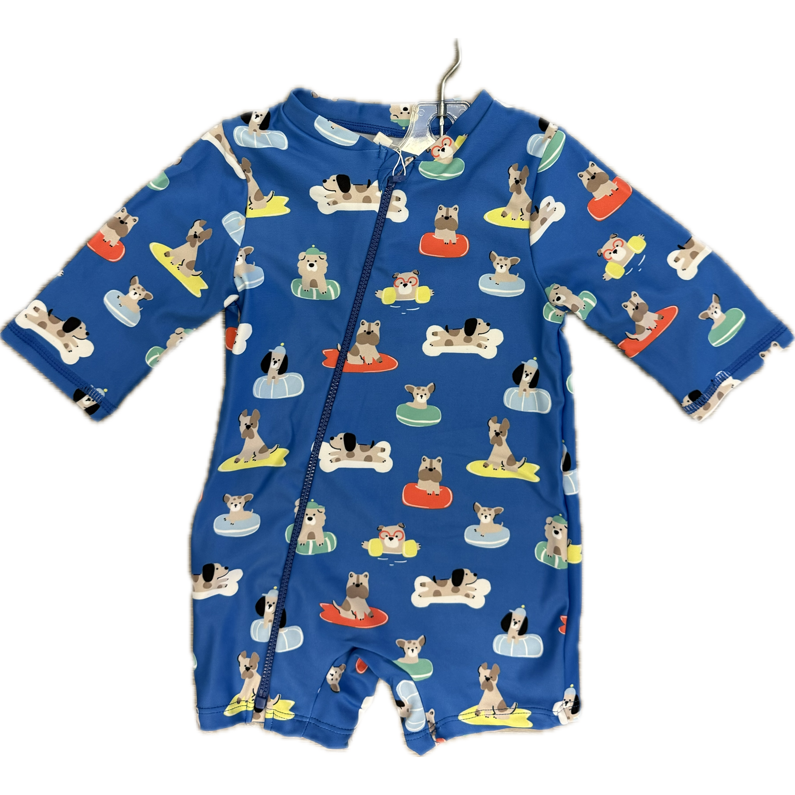 Mayoral Blue Dog Swimsuit with a Hat Set-MAYORAL-Little Giant Kidz