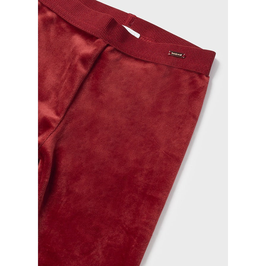 Mayoral Cherry Velvet Leggings-MAYORAL-Little Giant Kidz