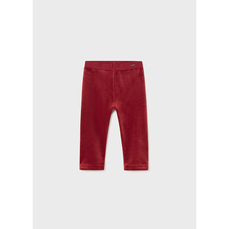 Mayoral Cherry Velvet Leggings-MAYORAL-Little Giant Kidz