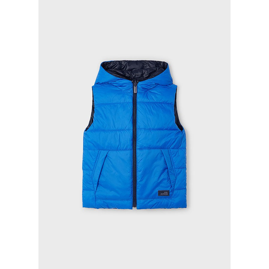 Mayoral Dark Cerulean Reversibale Quilted Vest-MAYORAL-Little Giant Kidz