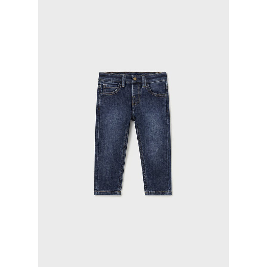 Mayoral Dark Wash Basic Slim Denim Jeans-MAYORAL-Little Giant Kidz