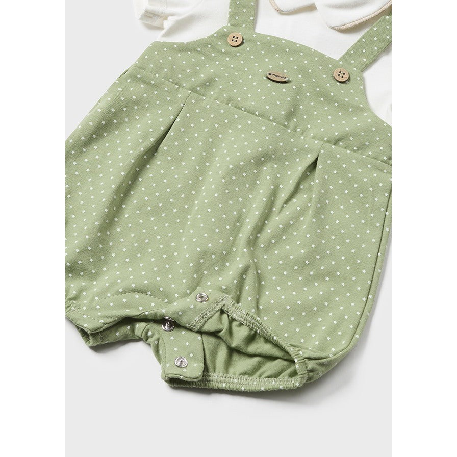 Mayoral Eucalyptus Overall Romper & Hat Set-MAYORAL-Little Giant Kidz