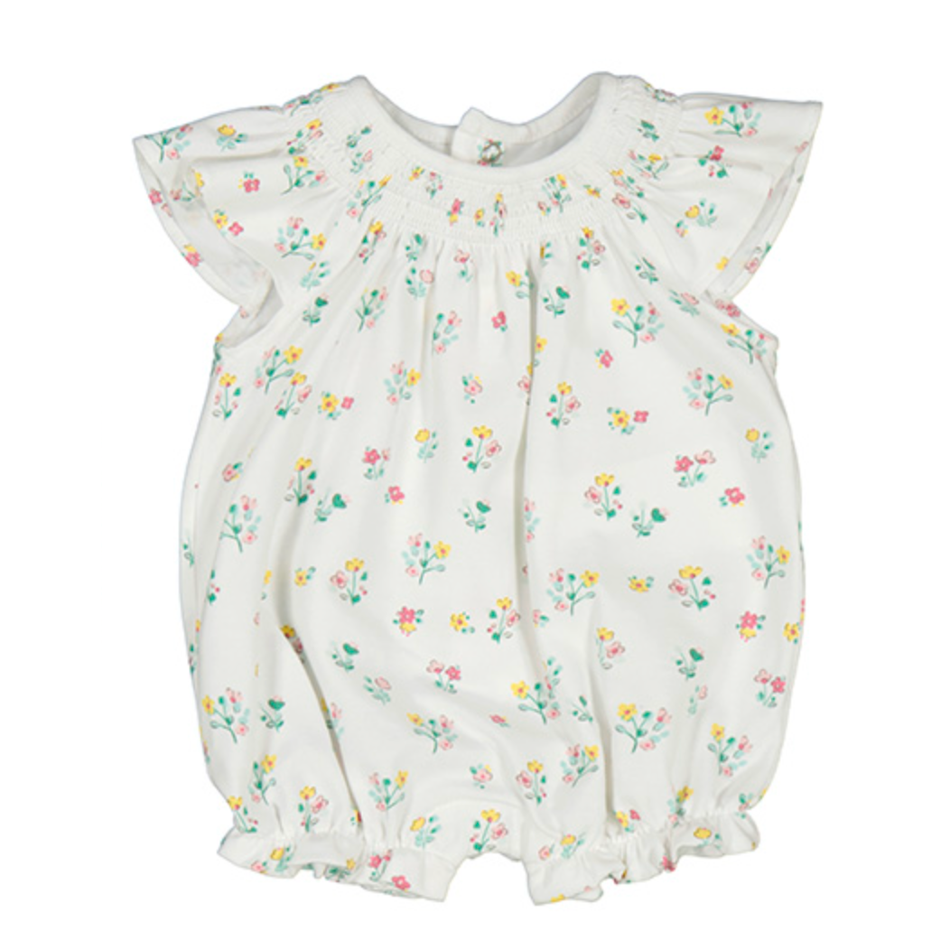 Mayoral Floral White Bodysuit-MAYORAL-Little Giant Kidz