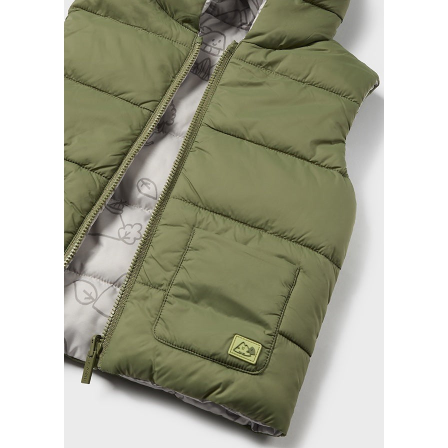 Mayoral Forest Green Reversible Quilted Vest-MAYORAL-Little Giant Kidz