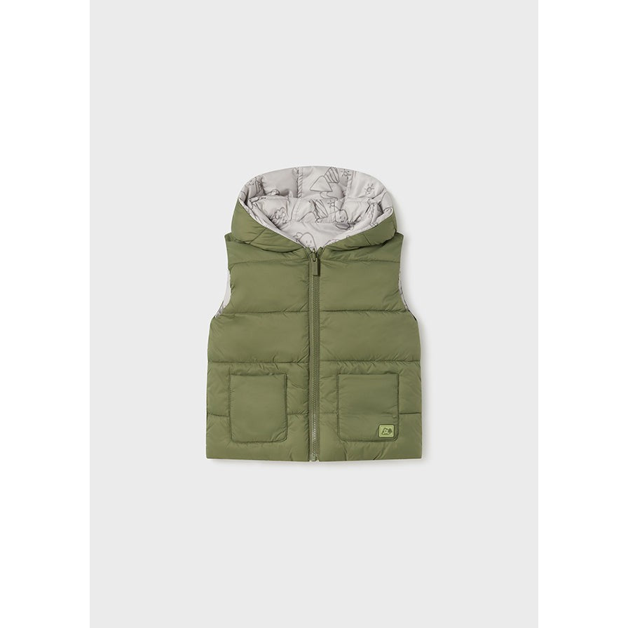 Mayoral Forest Green Reversible Quilted Vest-MAYORAL-Little Giant Kidz