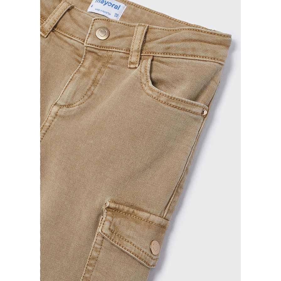 Mayoral Light Brown Flared Pants with Pockets-MAYORAL-Little Giant Kidz