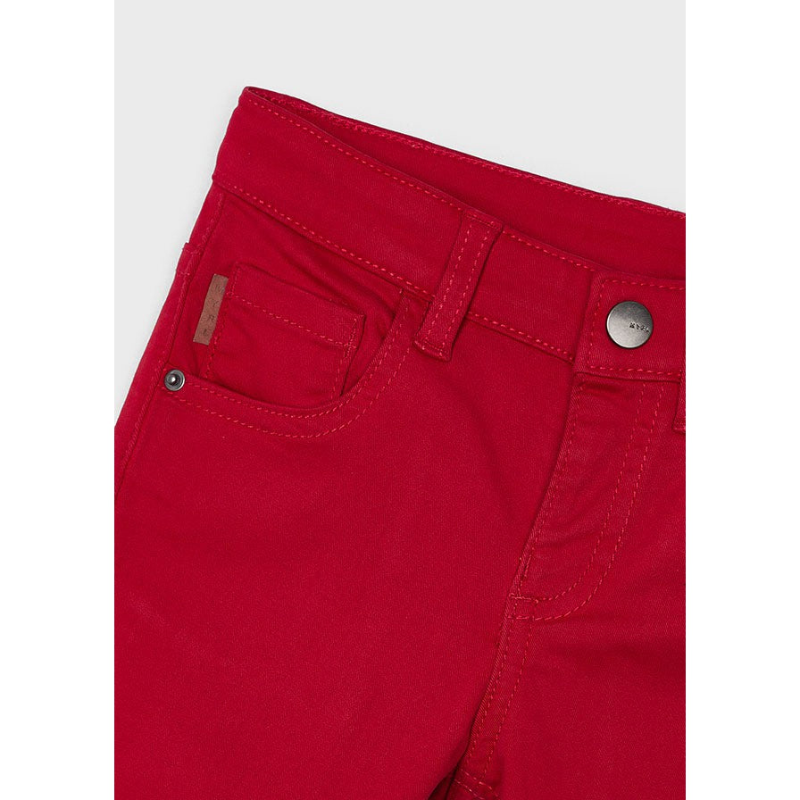 Mayoral Mars Red 5 Pocket Slim Fit Basic Pants-MAYORAL-Little Giant Kidz