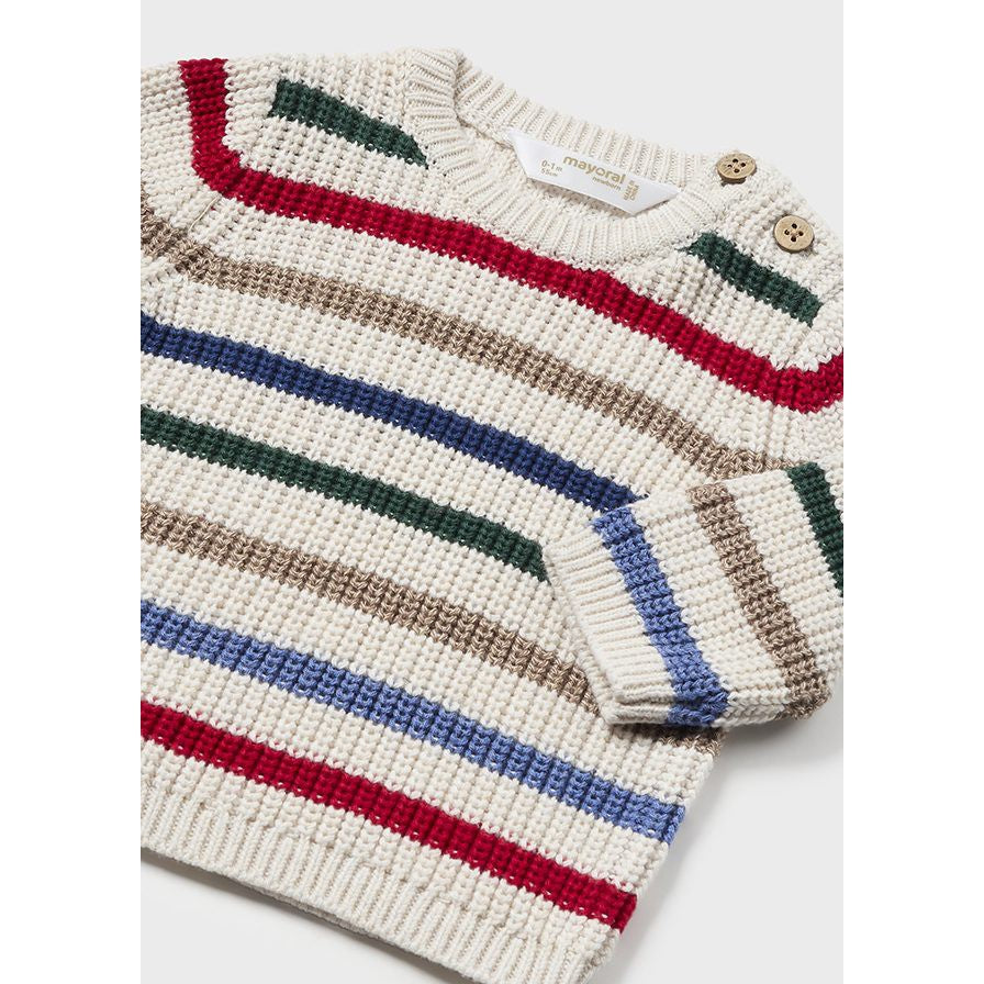 Mayoral Multicolor Stripe Sweater-MAYORAL-Little Giant Kidz